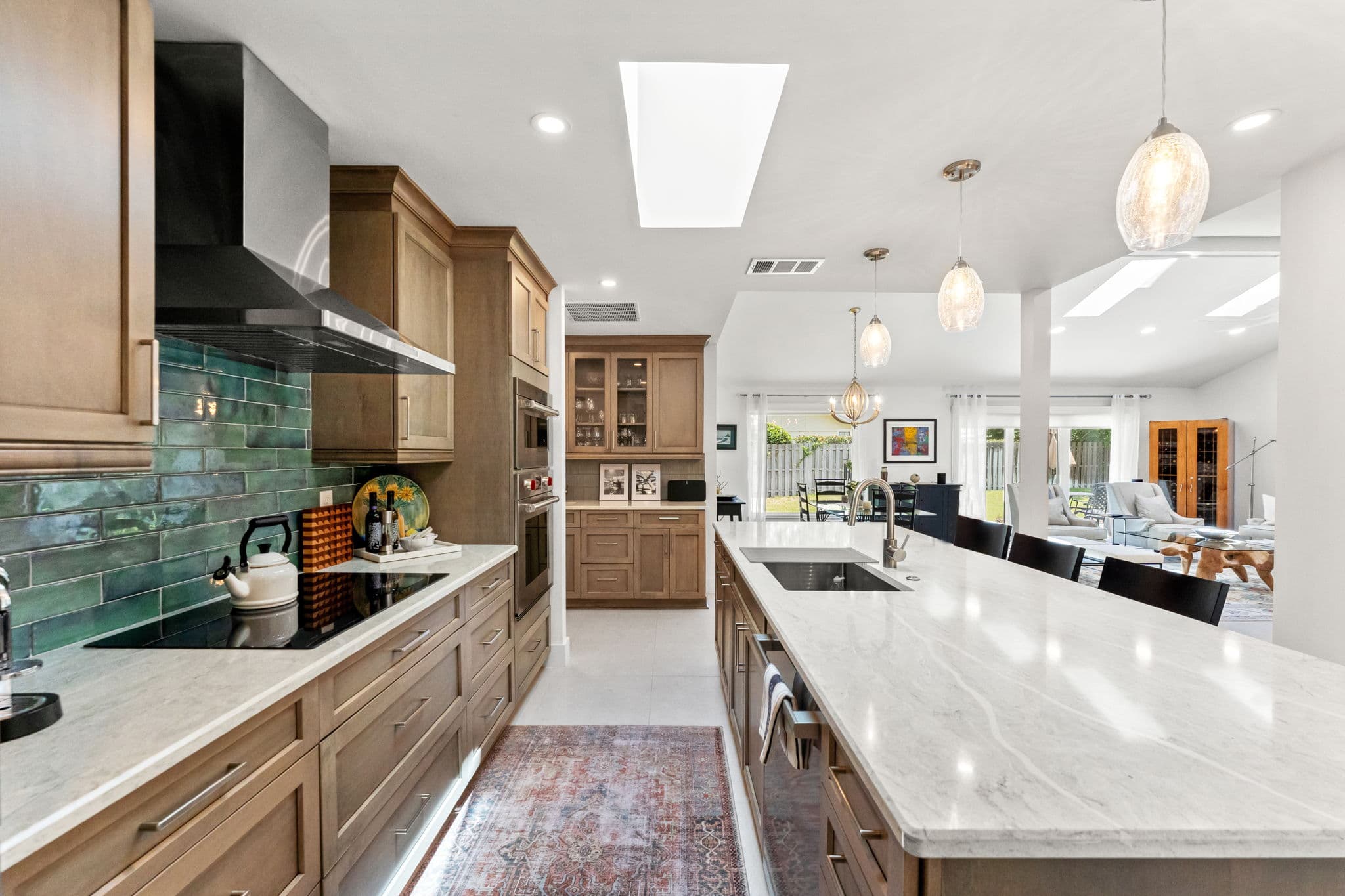Kitchen remodel with custom cabinetry and a large island